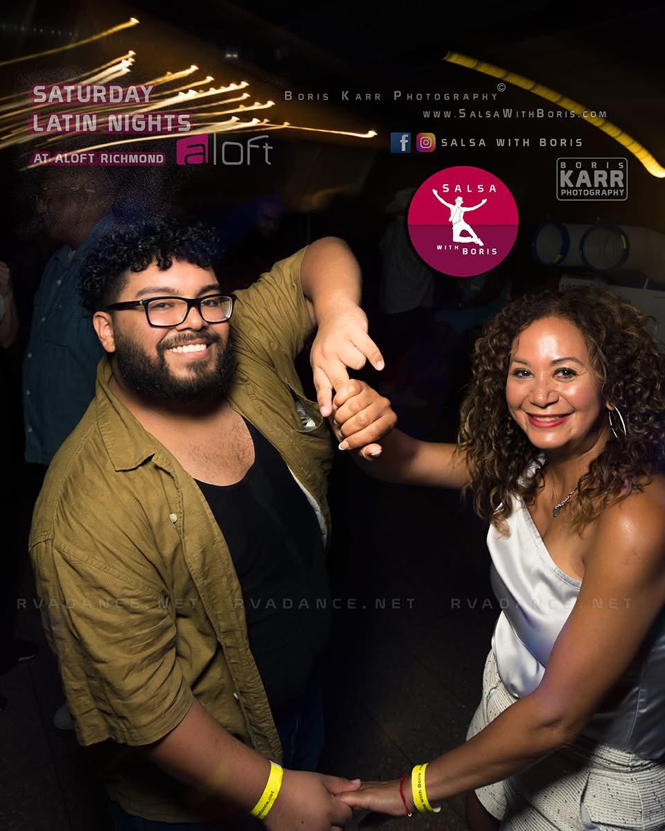 SalsaWithBoris's tweet photo. 📸 from 7/11/26 💃🕺 Friday &amp; Saturday Latin Nights at ALOFT Richmond  

#salsa #bachata #kizomba #latinnights #dance https://t.co/EKK8wigSso