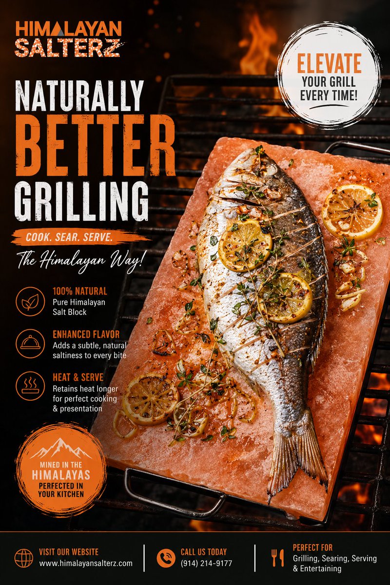 SaltRoomBuilder's tweet photo. Grill Like a Pro with a Himalayan Salt Block.

👉 Upgrade your kitchen today 

Contact us:
https://t.co/A821Xozude
📞(914) 214-9177
📧sales@himalayansalterz.com

#saltproducts #GrillSeason #BBQLovers #Foodie #HomeChef #Grilling #OutdoorCooking #FoodPhotography  #unitedstates https://t.co/r7vGCoIMoN