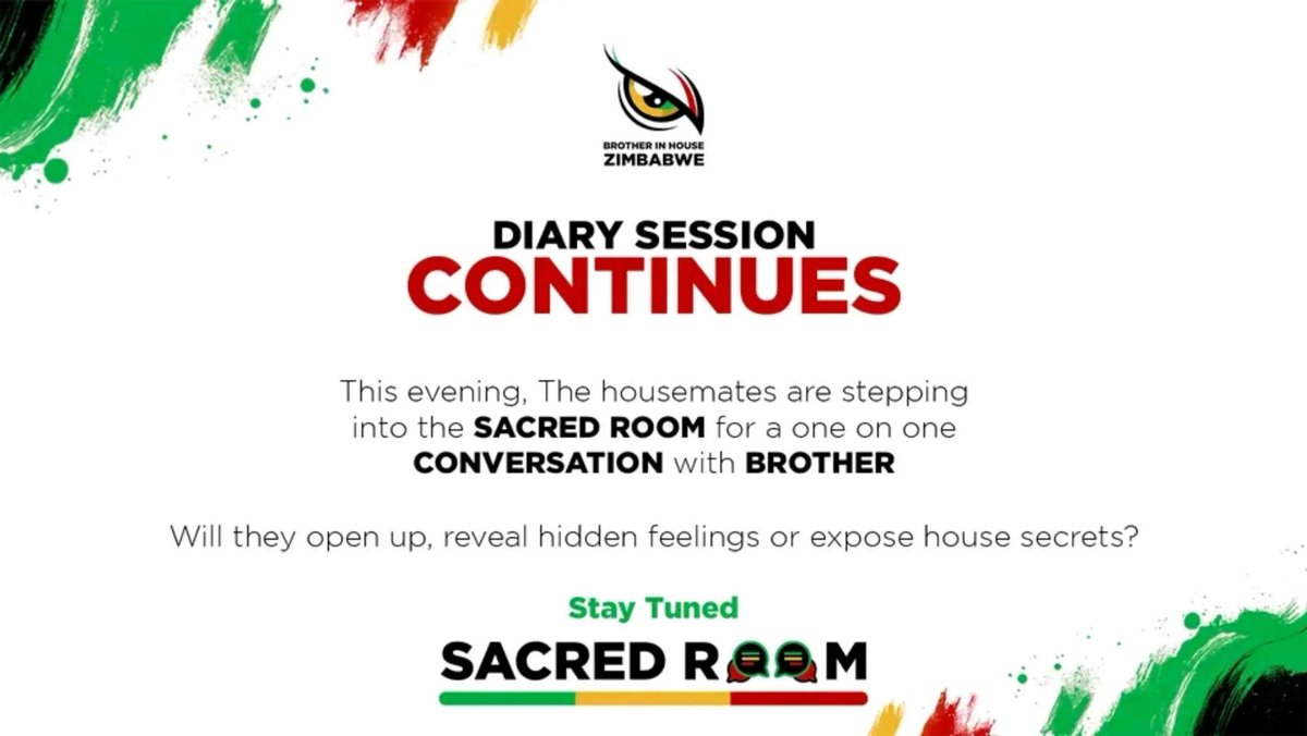 BrotherinHouse's tweet photo. 🎙️🏠 The Diary Session Continues...

The Diary Room doors are open once again!

👀 Who will speak their truth? Who's playing smart? And what secrets will be uncovered today?

📺 Tune in now and don't miss a single Diary Session!

#BrotherInHouseZimbabwe #Season1 #DiarySession https://t.co/koCxZ2FxM6