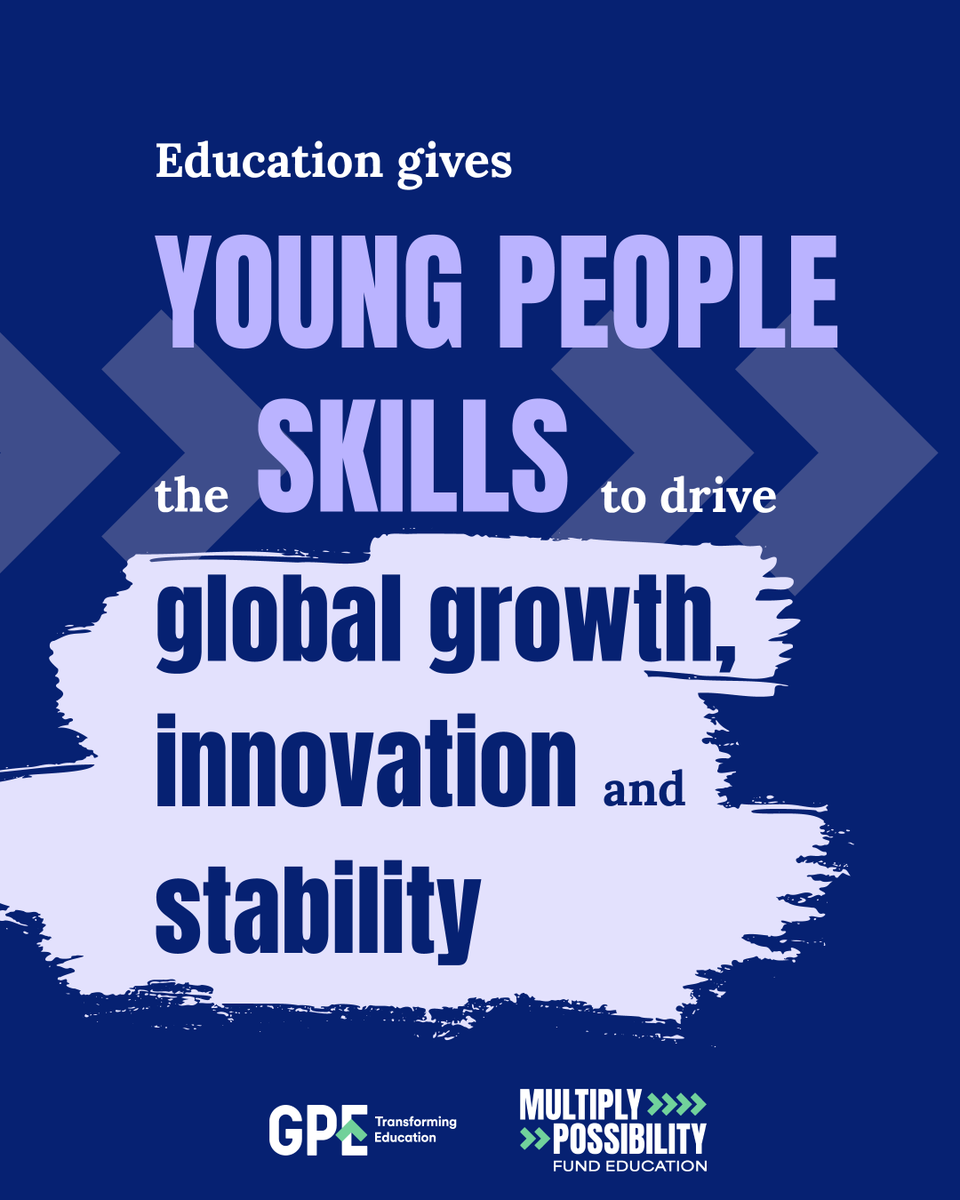 GPforEducation's tweet photo. Quality education equips young people with the skills to thrive.

This #YouthSkillsDay, use your voice to help ensure every young person has the chance to thrive, contribute, and create a better world through education: https://t.co/6enQEVRal3

#FundEducation #MultiplyPossibility https://t.co/3JpXAfsRu1