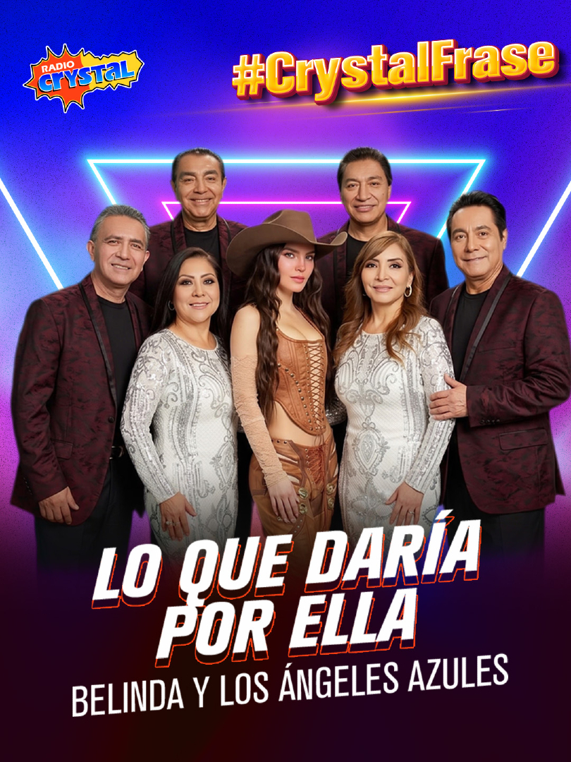 RadioCrystalMx's tweet photo. Hay personas por las que lo darías todo… sin pensarlo dos veces 💖✨
En Radio Crystal, cada canción habla de esos amores por los que vale la pena arriesgarlo todo 🎶💞
#CrystalFrase #RadioCrystal #Belinda #LosÁngelesAzules #FraseDelDía https://t.co/TBKzeUi6FE