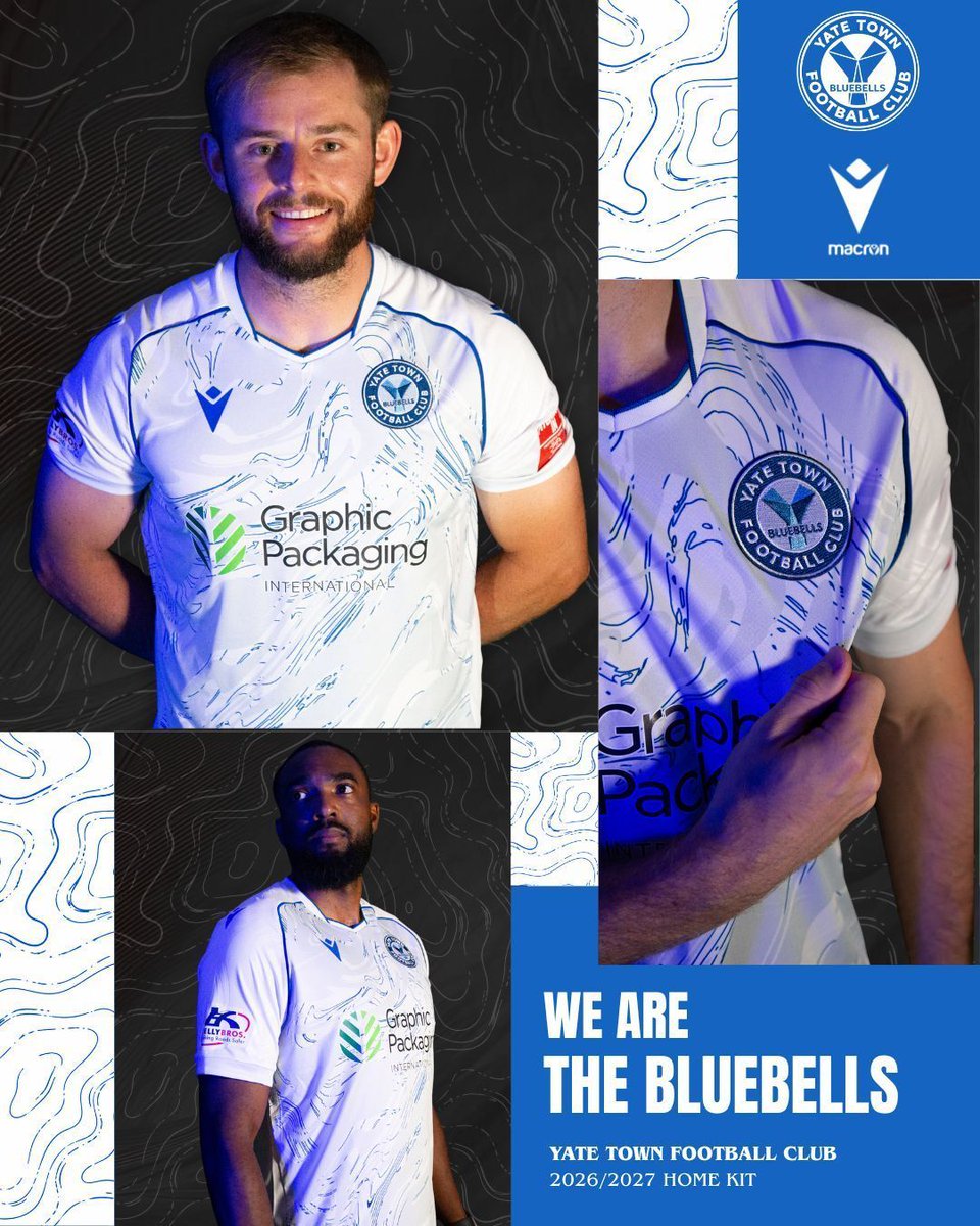 YateTownFC's tweet photo. Your Yate Town 2026/2027 Home Kit! 

#YTFC #Bluebells #TogetherWeAchieve https://t.co/QklXwAwPKw