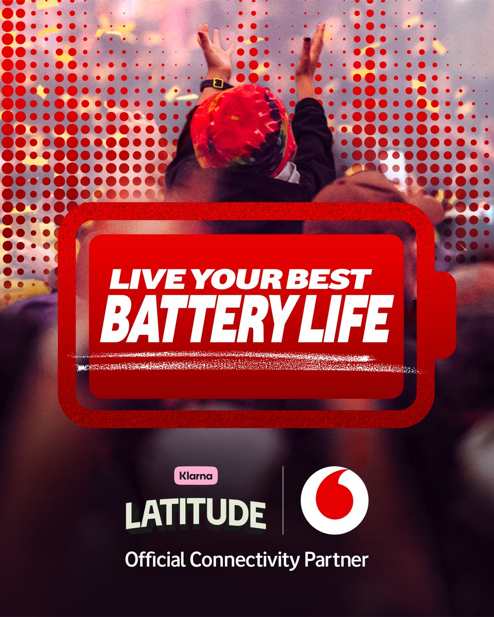 LatitudeFest's tweet photo. Keep the energy flowing at @Klarna presents Latitude ✨

Pick up a @vodafoneuk power bank – available to everyone at multiple locations across the festival.​

#OnTheNationsNetwork https://t.co/xw51RRQotr