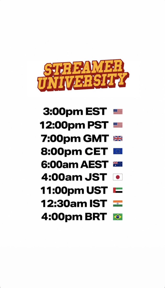ericcartmanne's tweet photo. Times Streamer University starts all over the word https://t.co/AQg3B0tcnd
