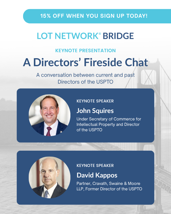 TheLOTNET's tweet photo. ⌛LOT Members: EARLY BIRD ENDS TONIGHT

Last chance to save 15% on #LOTBRIDGE2026. Join us for a day of candid conversations, practical insights from the brightest minds in IP, meaningful networking, and earn CLE credit.

Register before midnight 👉 https://t.co/4F4JNMPW2B https://t.co/TsFr4FSKLW