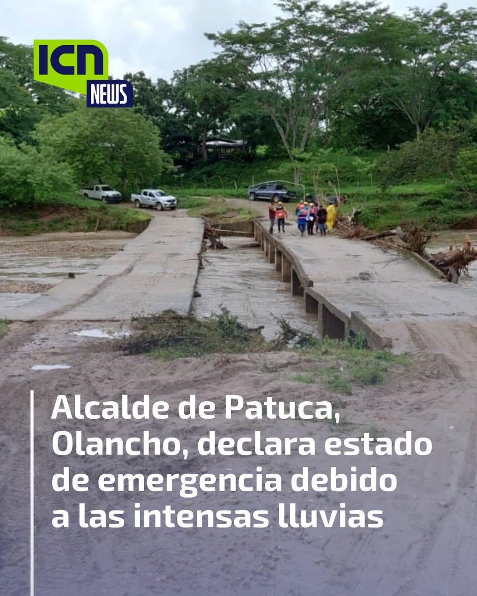 ICNDigital's tweet photo. #Nacionales 🔴| El alcalde de Patuca, Olancho, Juan Carlos Colindres, declaró estado de emergencia ante los graves daños provocados por las intensas lluvias que azotan la zona desde hace ocho días.  

 El desbordamiento de ríos, inundaciones y el deterioro de la red vial mantienen a numerosas comunidades aisladas y con dificultades para movilizarse.