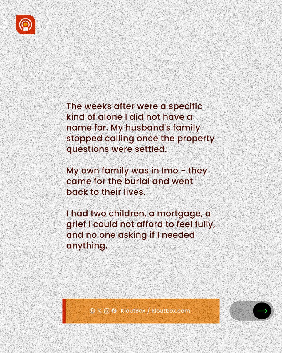 KloutBox's tweet photo. The day after her husband's burial, her mother-in-law moved his suits out of the wardrobe.

Nobody asked Adaeze if she was okay.

This is what widowhood looked like in her home.

#KloutBox #StoriesThatMatter #WidowLife #NigerianWomen #InsideLife https://t.co/Q7Lxvc0FnD