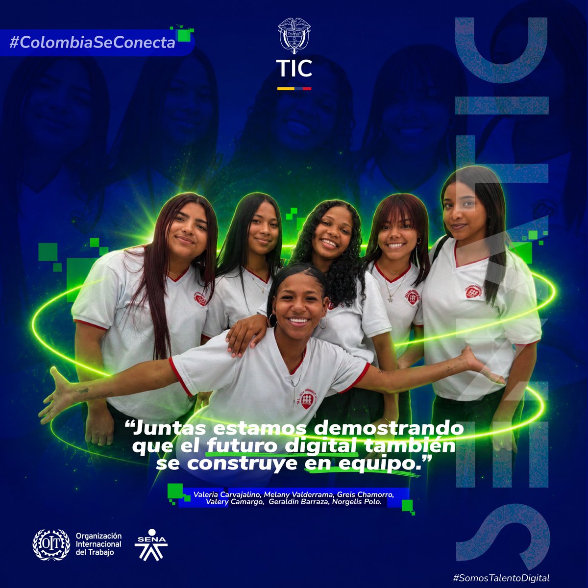 OITAndina's tweet photo. El talento crece cuando se comparte 👩‍💻💙

Gracias a #SENATIC, más jóvenes están encontrando su lugar en la transformación digital 🚀

👉ℹ️ https://t.co/BbtFF3aURf

#ColombiaSeConecta #SomosTalentoDigital https://t.co/Iw5D6eXCi5