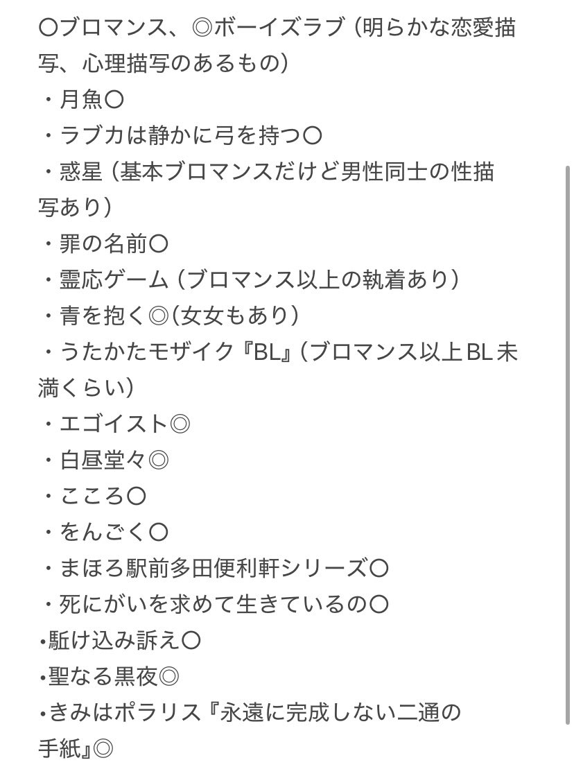 iiyudana22's tweet photo. 一般文芸の男男小説が大好きで見つけたら記録してるんだけど他にもあったら教えてください

https://t.co/INl2hqfK0A https://t.co/EbppoItb35