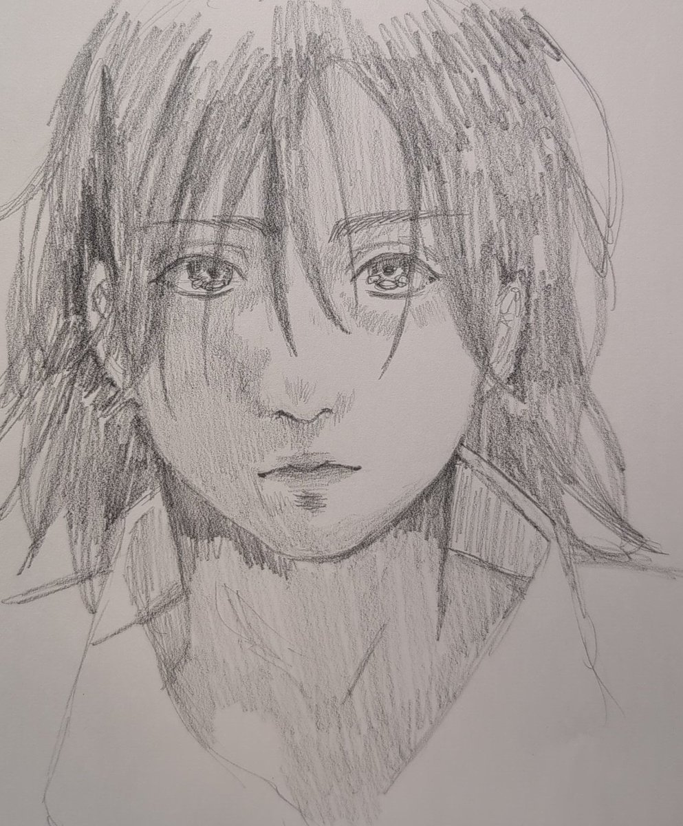 ちょっといつもと違うアニメ風にらくがきしてみました😶 #イラスト
