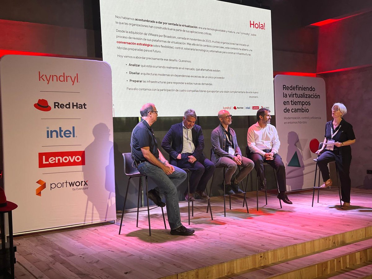 RedHatIberia's tweet photo. El mercado de la virtualización ha cambiado y las decisiones de hoy definen los próximos años.

El 25 de junio nos reunimos junto a @Kyndryl, @intel, @Lenovo y @EverpureData para hablar sin rodeos: arquitecturas modernas, modernización y experiencias reales en primera persona. https://t.co/JIccX5n0MH