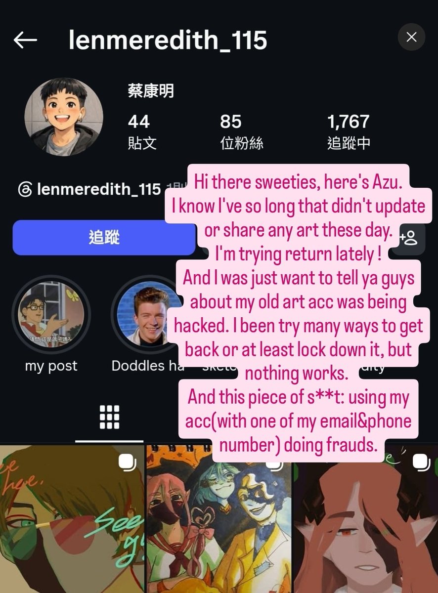 AzuFrisky's tweet photo. Hi there sweeties, here's Azu.
I know I've so long that didn't update or share any art these day.
I'm trying return lately !
And I just want to tell ya guys about my old art acc was being hacked. I been try many ways to get back or at least lock down it, but nothing works...(1/2) https://t.co/ZYS6H8l7Q1