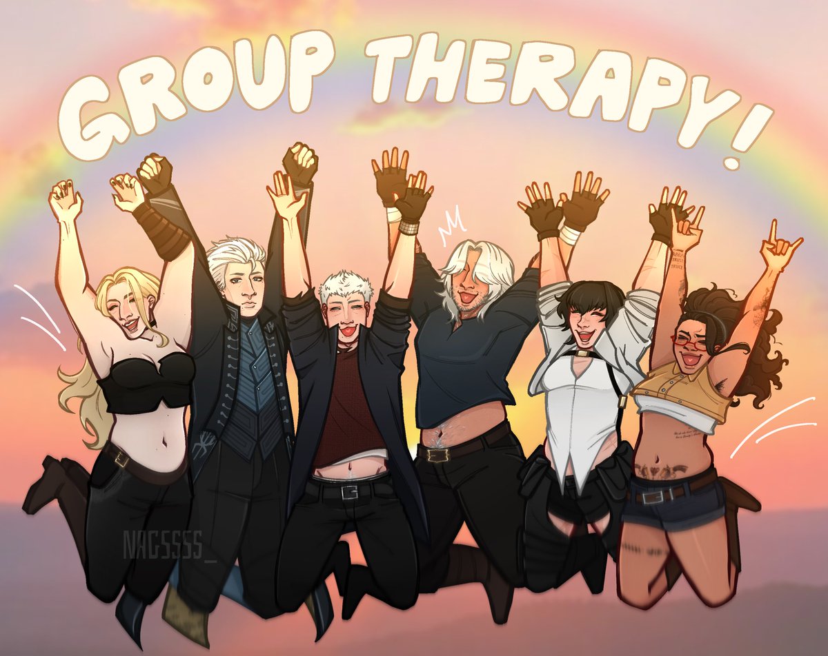 nagimaycry's tweet photo. “we did it gang! we closed the portal to the underworld!”
#DevilMayCry #DMC5 #Trish #Vergil #Nero #Dante #Lady #Nico https://t.co/PRklXfYTOF