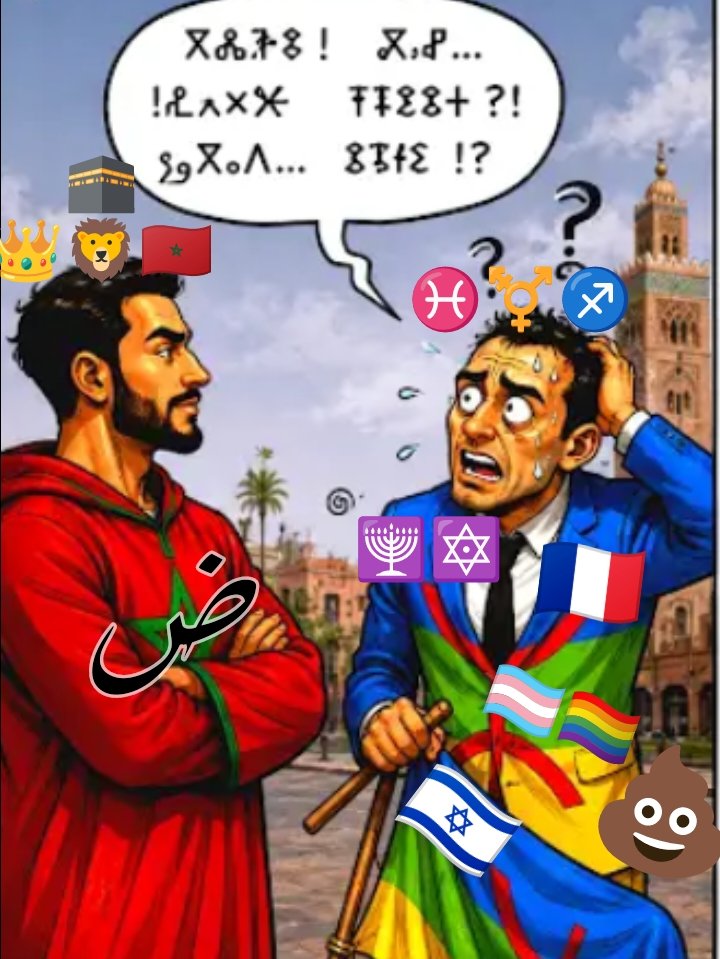 Almoravidson's tweet photo. عندما تسأل الصهيو برابرة عن علاقتهم بالصهابنة و الشذوذ و الإلحاد و العمالة ،
يستدعي نقوشه الفينيقية و يهرب من السؤال.
#المغرب_العربي https://t.co/rvVqkR1Xds