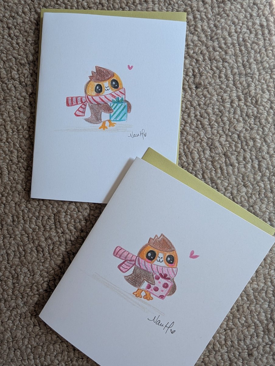 nanhockin's tweet photo. Mini doodles on greeting cards. All come with envelopes. Take the time to send a snail mail to a friend or family member. All original greeting cards are in my original bin. All marked between $5-$10. #sdcc2026 #sdcc #porgs https://t.co/DPGF0haKXL