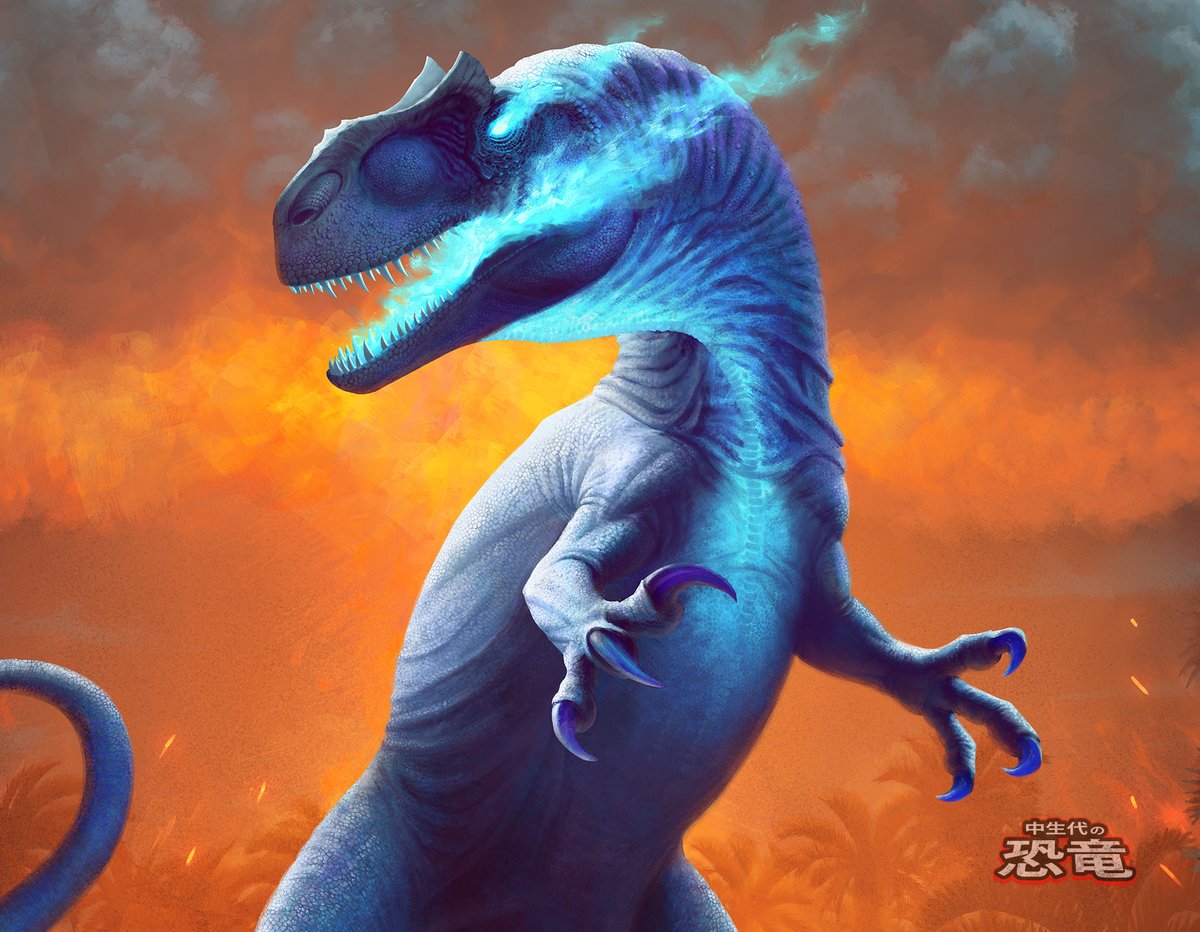 Beast_SculptKit's tweet photo. So much has been shown for our Atomic Allosaurus action figure that we haven't given the box art proper attention. So today I want to spotlight the gorgeous artwork by Maximilian Reichardt! 
The Atomic Allosaurus goes up for sale on our web shop TOMORROW afternoon, so stay tuned! https://t.co/bGTerBq07A