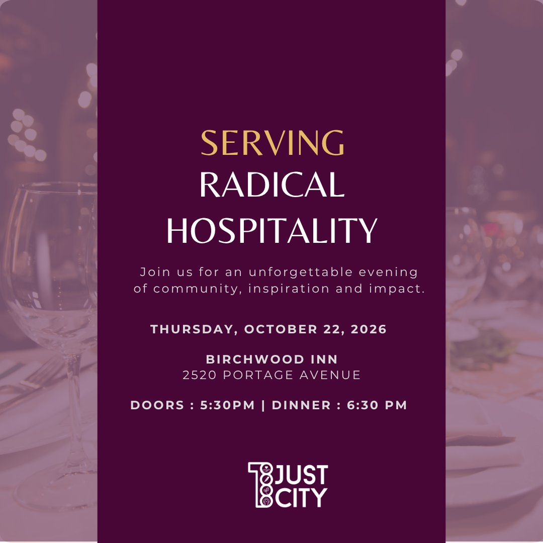 1justcity's tweet photo. Join us on Thursday, October 22, 2026 for our annual fundraising dinner, in support of the essential programs and services that strengthen our community. Visit https://t.co/bfGaXW5UpO to get your tickets today and help build a community where everyone has a place to belong. https://t.co/fFCufnW4Np