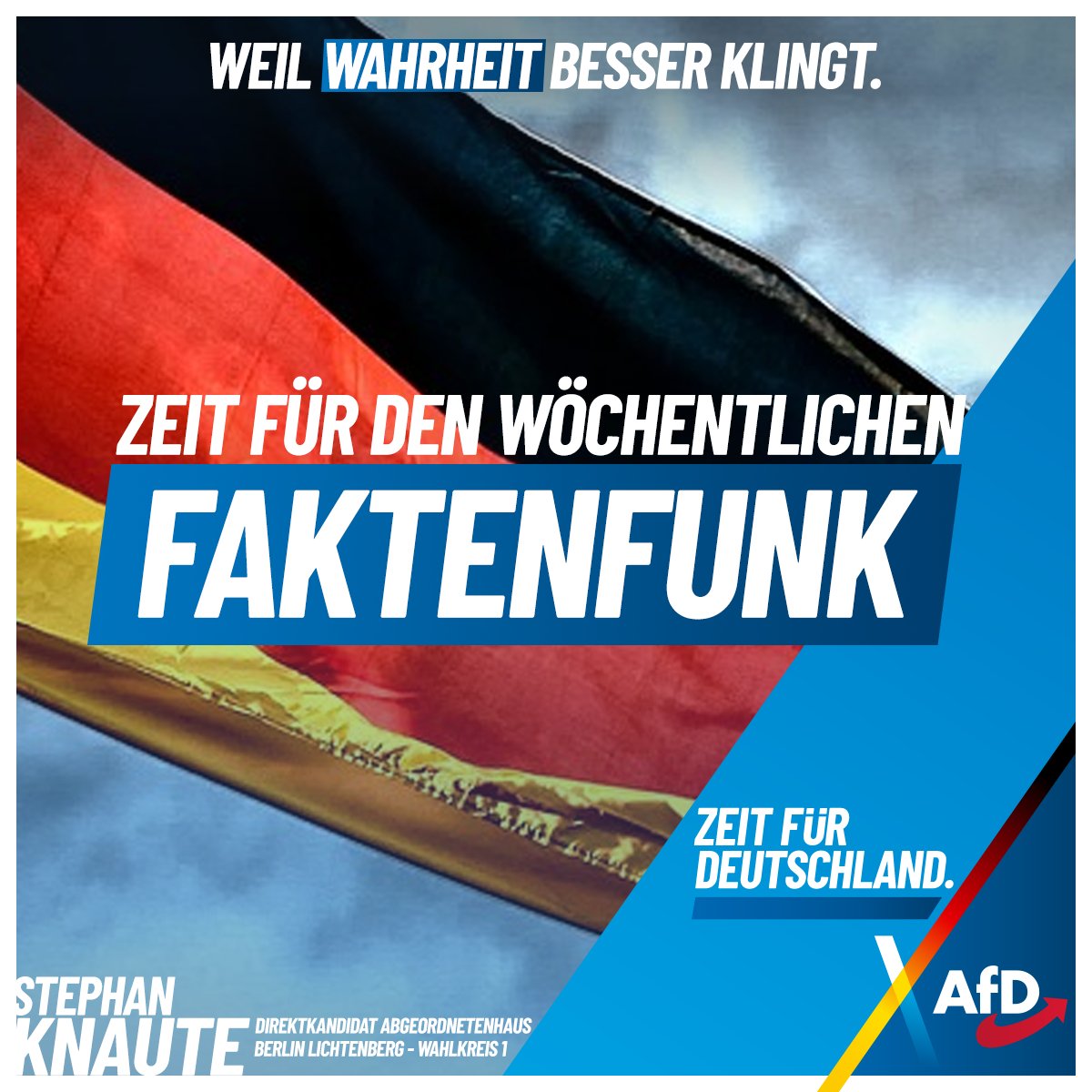 KnauteBLN's tweet photo. 🚨 FAKTENFUNK - Der industrielle Kahlschlag 🚨

Die verfehlte Energiewende und künstlich verteuerte Energiepreise ruinieren den deutschen Mittelstand. Immer mehr Traditionsunternehmen flüchten ins Ausland oder schließen für immer. Die Quittung zahlen die Arbeitnehmer.

Die AfD warnt vor dem wirtschaftlichen Desaster - 📈 Die harten Fakten:

Insolvenzwelle: In Deutschland meldet rein rechnerisch alle 20 Minuten ein Unternehmen Insolvenz an.

Arbeitsplätze in Gefahr: Allein beim Branchenriesen VW stehen laut aktuellen Warnungen bis zu 100.000 Jobs auf dem Spiel.

Abstieg: Deutschland verliert international massiv an Wettbewerbsfähigkeit, während Investitionen im eigenen Land stagnieren.

🔍 Der Vergleich: Damals vs. Heute - wie die planwirtschaftliche Abschaltung grundlastfähiger Kraftwerke den Standort zerstört:

⚛️ Früher: Sicherer Mix aus Kernkraft und bezahlbaren fossilen Energieträgern. Deutschland war das stabile, günstige Wirtschaftskraftwerk Europas.

🌬️ Heute: Das starre Festhalten am Erneuerbare-Energien-Gesetz (EEG) führt zu den höchsten Energiekosten weltweit und treibt eine historische Massenflucht der Industrie an.

Um den industriellen Kern Deutschlands zu retten, fordert die AfD eine sofortige Kehrtwende:

⚡ EEG sofort abschaffen: Schluss mit der Dauersubvention von unzuverlässigem Wind- und Solarstrom.

⚡ Rückkehr zur Vernunft: Wiedereinstieg in die sichere, saubere und kostengünstige Kernkraft.

⚡ Bezahlbare Rohstoffe: Einfuhr günstiger Energieträger reaktivieren, um Produktionskosten für den Mittelstand sofort zu senken.

🗳️ Die konkrete AfD-Forderung: Energie-Wende stoppen!

#Faktenfunk #Wirtschaft #Industrie #Mittelstand #Energiepreise #Energiewende #Arbeitsplätze #StandortDeutschland #Deindustrialisierung #Wettbewerbsfähigkeit #Bundestag #Deutschland #AfD