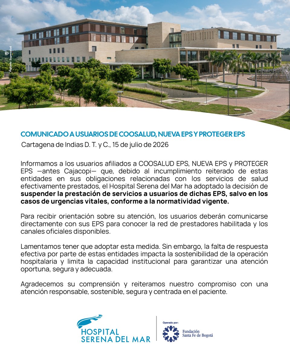 HOSPITAL SERENA DEL MAR tweet media