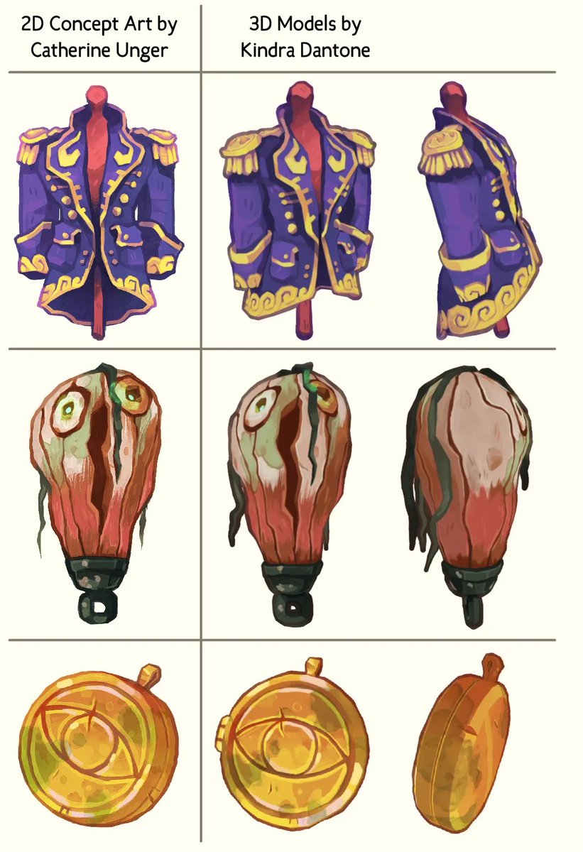 SFBDim's tweet photo. One of the most rewarding art challenges we took on in The Mermaid Mask was to make all the clues fully 3D. @Ungapants would paint the 2D image as always, and then @KindraDantone modelled and painted a 3D model to match it exactly. The results were quite incredible- https://t.co/aMqRzGI7OR