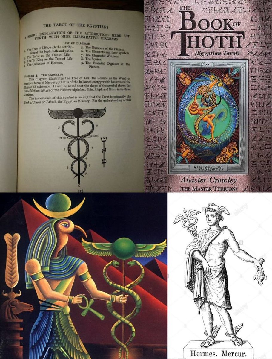 McCate02's tweet photo. @TinaZimmermann4 🙌💵💵💵💯 
The medical symbol the Cauduceus is an ancient Egyptian and masonic symbol of Thoth/Hermes/Mercury

The snakes also represent the double helix structure of DNA being altered by Thoth/Hermes who in my opinion were a fallen angels

Pharmakia = Sorcery https://t.co/R2PV96Zbal