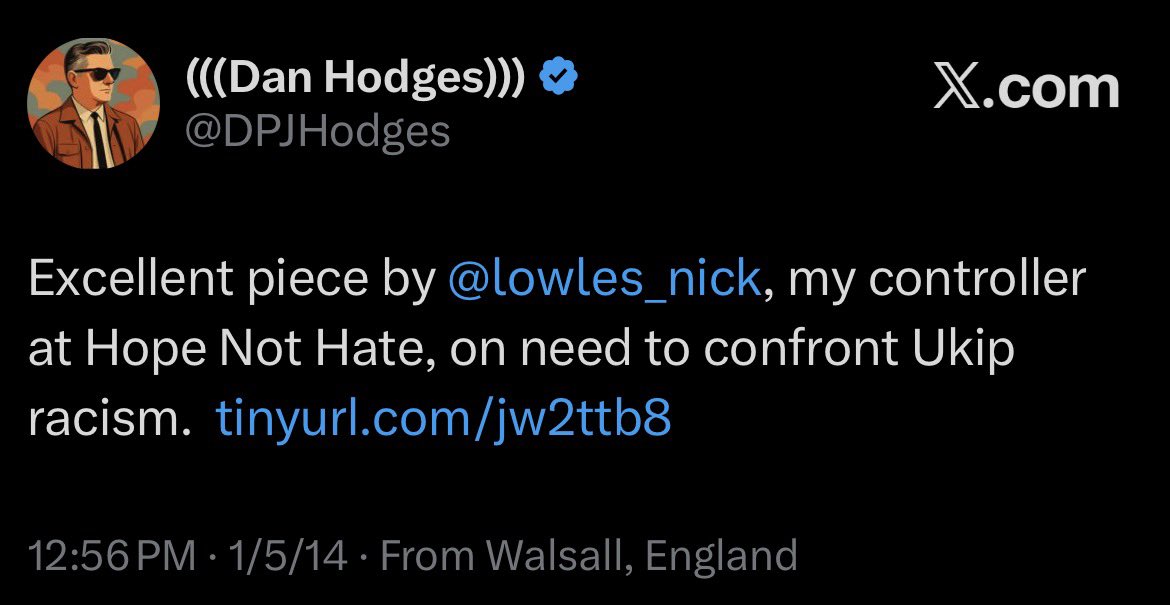LNallalingham's tweet photo. 🚨 Dan Hodges said Nick Lowles was his “controller” at Hope Not Hate.

Maybe it’s just me… but “controller” is a very unusual word to use.

Most people would say boss, manager or supervisor.

I wonder why he chose controller?

How was Nick controlling him? https://t.co/NCatdhSjl6