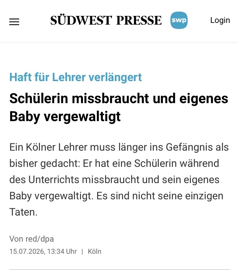 diana17071984's tweet photo. Na wie angewidert seid ihr? Schaut auf die ach so verlängerte Haftstrafe für das, was dieses Monster getan hat. Und sowas hängt haufenweise in „pädagogischen“ Berufen. Ob reine Pädos oder Satanisten. Meister im Tarnen und Täuschen! https://t.co/yPAC4cILg1