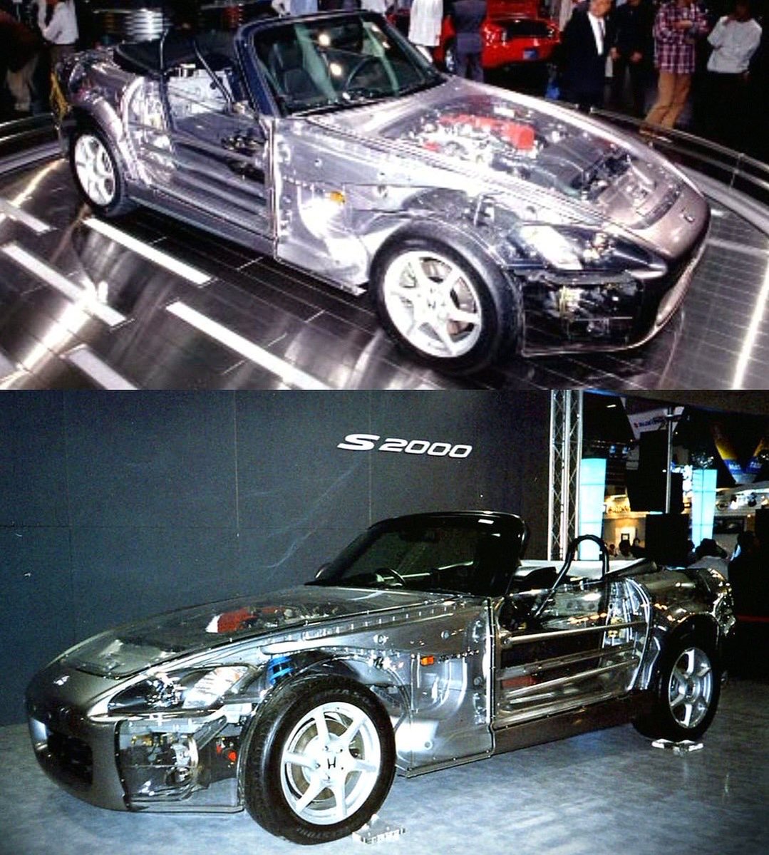 ArchiveRacing's tweet photo. When Honda built a fully transparent S2000 
to show off its engineering genius https://t.co/Y00IjnLnS8