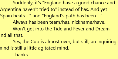 MLoughMacon's tweet photo. @APStylebook Apologies for the quick hijack:
Blessedly, AP has skipped it, but what in the bleep is this bleep during the World Cup with national outlets. https://t.co/5RxsEaUtZ2