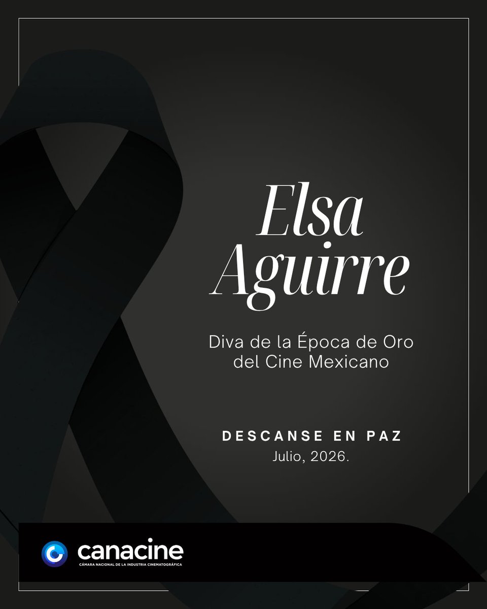 CANACINE's tweet photo. 🤍 Elsa Aguirre no solo conquistó la pantalla grande con su belleza y talento, sino que también dejó una importante huella en la televisión mexicana. 

DEP 🤍
Información @infobaemexico https://t.co/LiUaYHa7Ah
