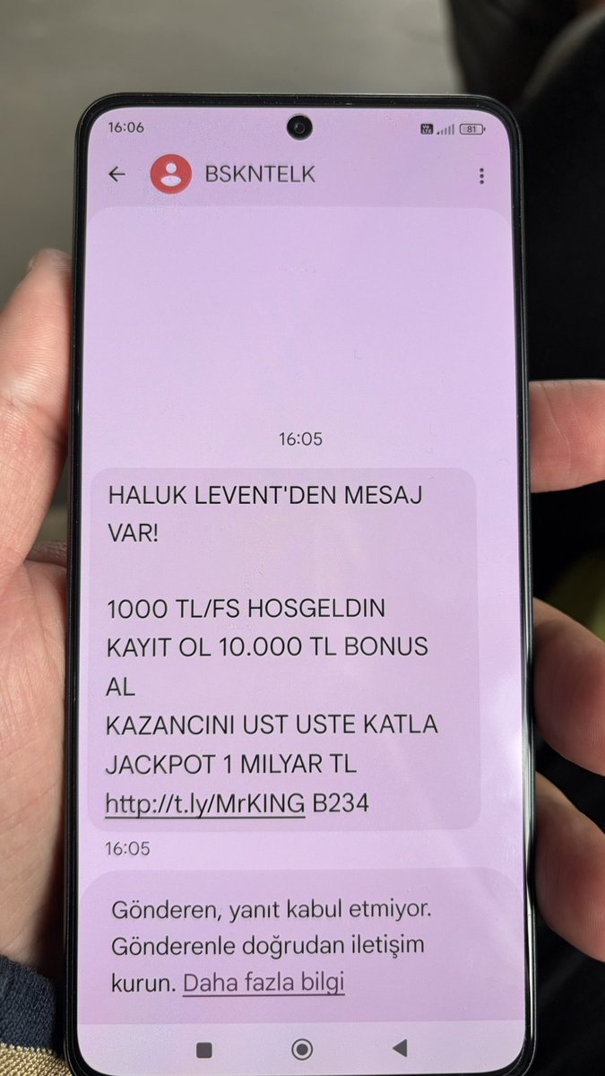 mkagankara's tweet photo. babama gelen bet mesajı :D https://t.co/MID3l2vc5N