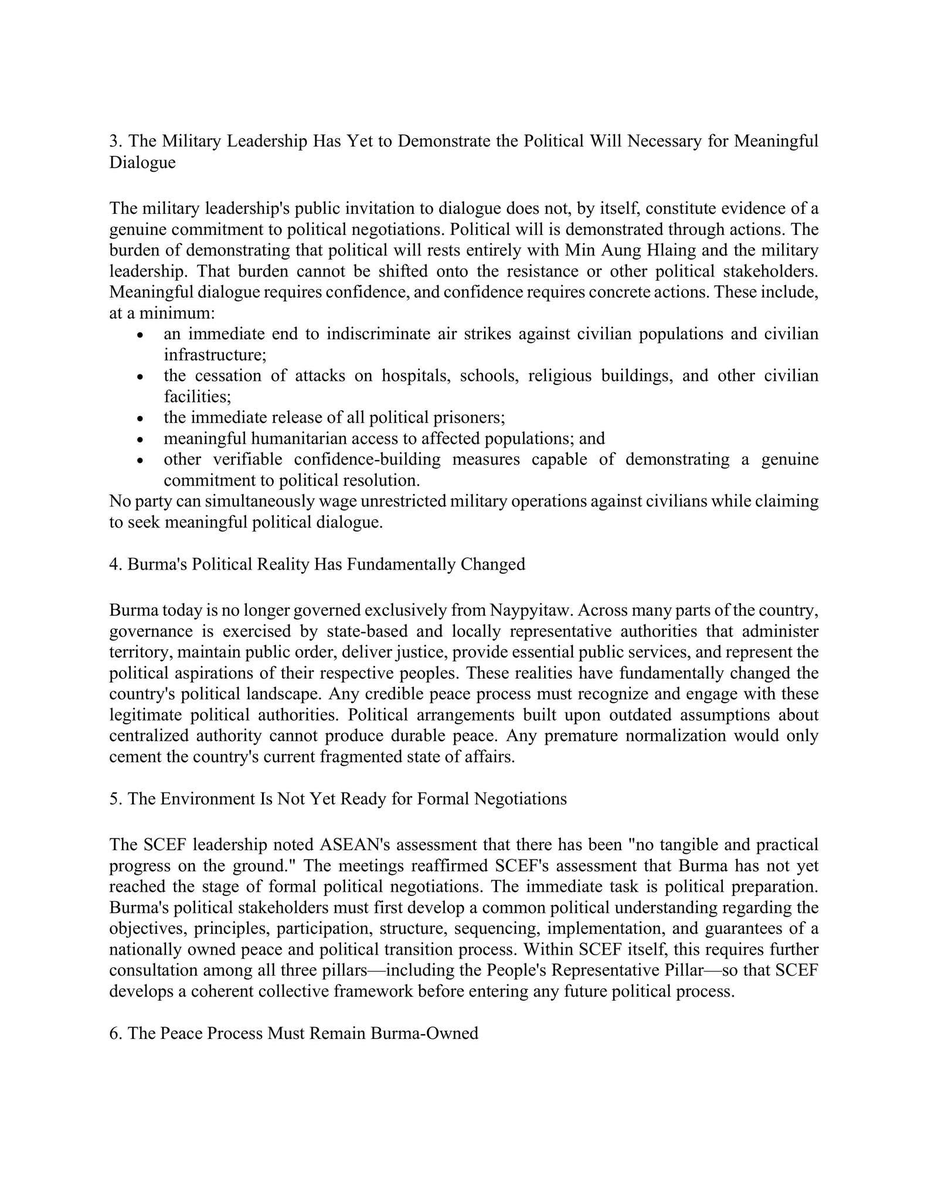 NUGMyanmar's tweet photo. Press Statement
(15 July 2026)

Steering Council for the Emergence of a Federal Democratic Union (#SCEF) On the Recent Consultations with the Foreign Ministers of Thailand and the Philippines https://t.co/1FuXwZRcBY