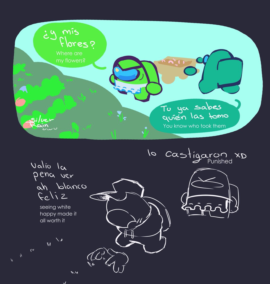 silver_rain_owo's tweet photo. Nadie lo va a ver por acá muajajajjdiajsjs9sjw #amongusseries #amongus https://t.co/YfvyY67QE4