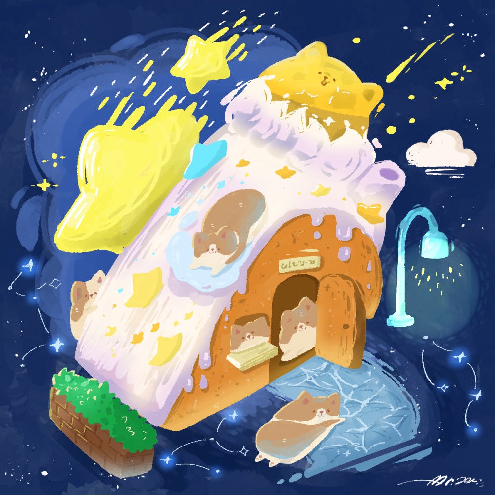 blueheart0101's tweet photo. The star &amp; moon pastry shop.
App:Clip Studio Paint
#cspcontest48 https://t.co/adltVyZdrj