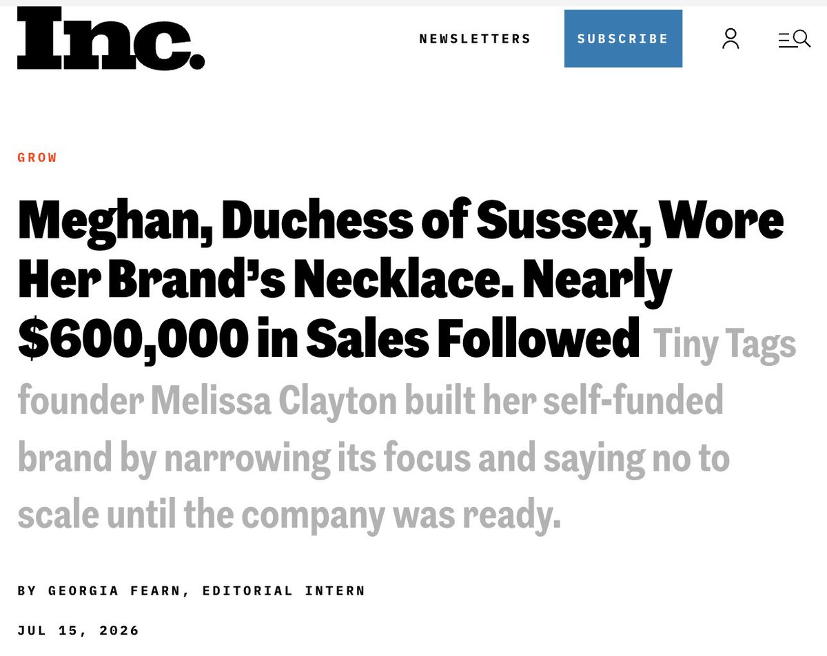 house_of_sussex's tweet photo. OMFG! Meghan, Duchess of Sussex drove a $600,000 sales boost for the brand @TinyTags 💸

The #MeghanEffect is as alive as ever 😍👑 https://t.co/oF8uzed2Ik