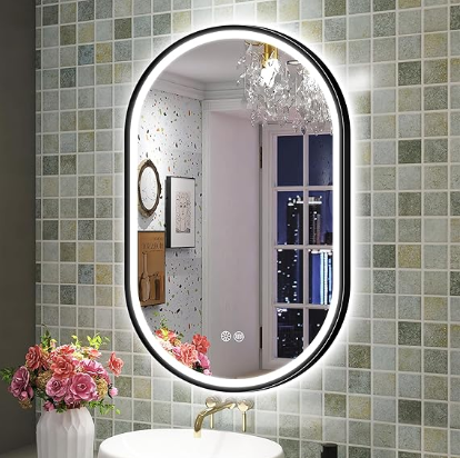 JosCrcelesskw's tweet photo. S'bagno Espejo Baño con Luz Ovalado 60x90 cm, Espejos de Baño con Led con Marco de Aluminio, Anti-Vaho, 3000-6500K, Función de Memoria, IP44 Espejo Baño Led, Horizontal/Vertical, Negro
https://t.co/xtzTqn4VfB https://t.co/eSzKadD6lp