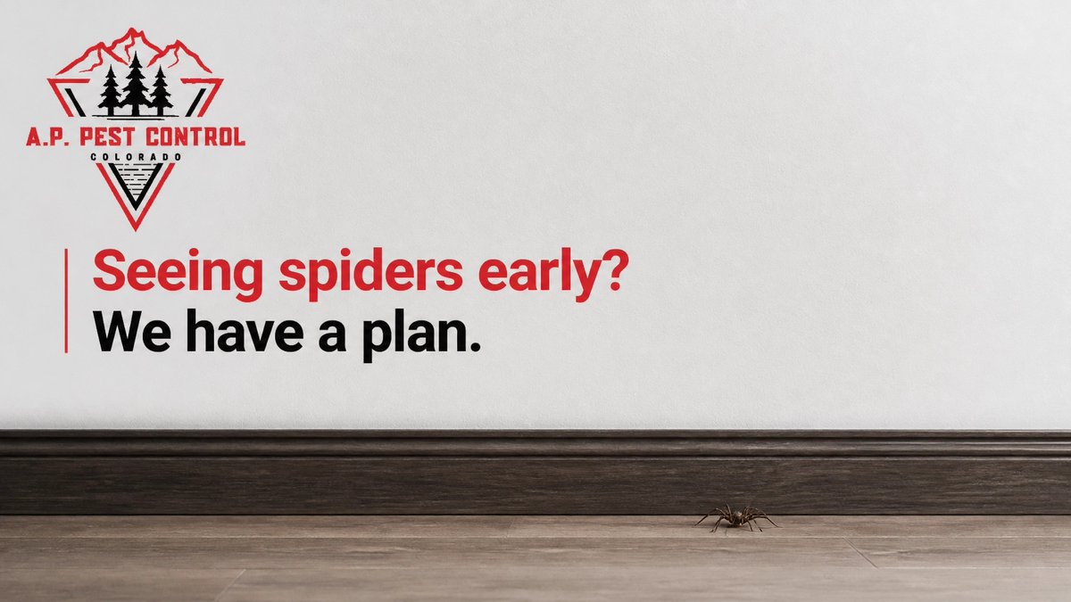 APPestControl1's tweet photo. Noticed more eight-legged roommates lately? 🕷️ Spiders are moving indoors early in Denver this year. Don't worry, the A.P. Pest Control family is here to help keep your home pest-free!

#DenverPestControl #SpiderSeason https://t.co/E15XWIBX1Y