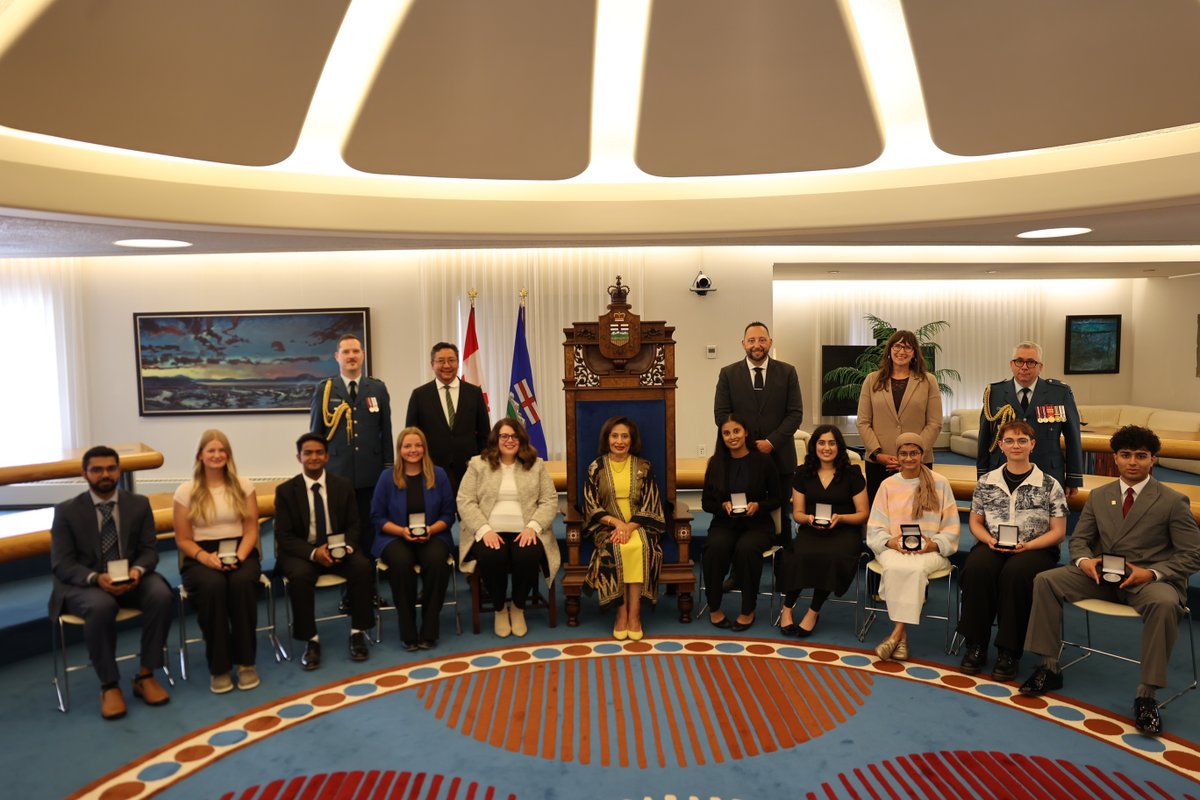 AlbertaCulture's tweet photo. On July 14, Her Honour, the Honourable Salma Lakhani, Lieutenant Governor of Alberta, recognized the 2026 Queen's Platinum Jubilee Citizenship Award recipients for their leadership and public service.

Read their bios and learn more about the awards: https://t.co/L8Kibfq4NS https://t.co/w5jzRfIogH