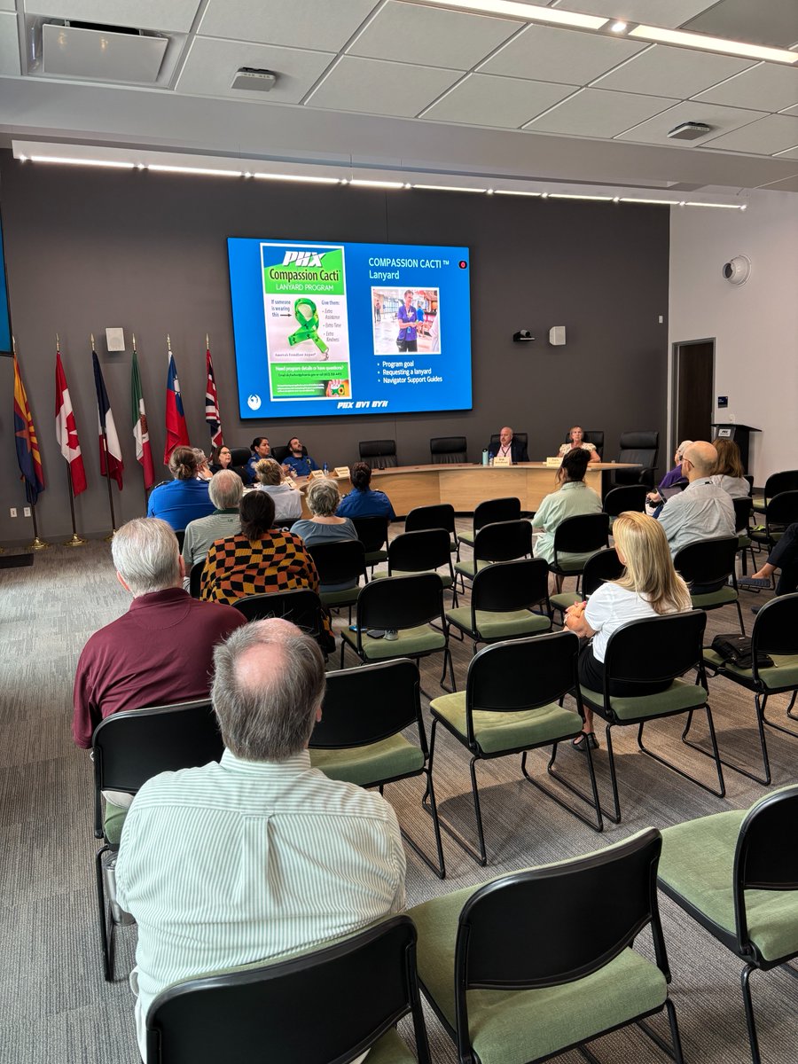 PHXSkyHarbor's tweet photo. Today PHX held the award-winning Dementia Friendly Air Travel Workshop. As a certified dementia friendly airport, we offer hands-on learning that helps staff support travelers with dementia and caregivers feel at ease when they visit PHX. More information: https://t.co/4jX62nRkex https://t.co/imsgvIOHb8