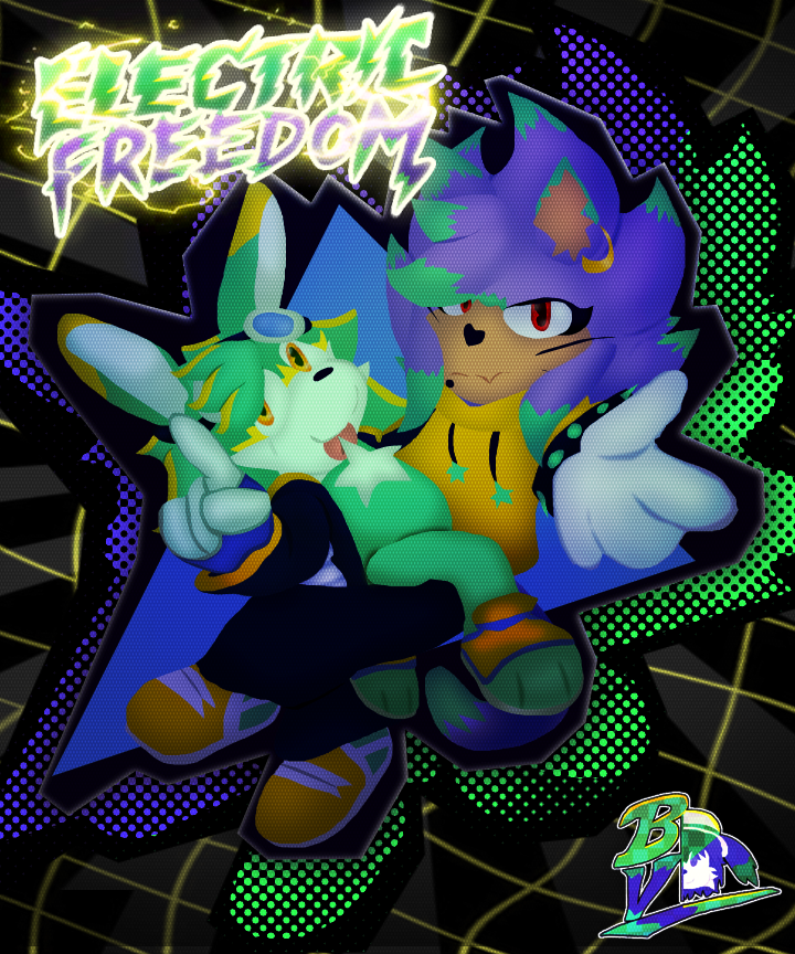 Elecbyte_'s tweet photo. Arte promocional desse casal ae : ) #OC #digitalart #byteverse #furry #couple #ElectricFreedom https://t.co/UU8VfDqlno