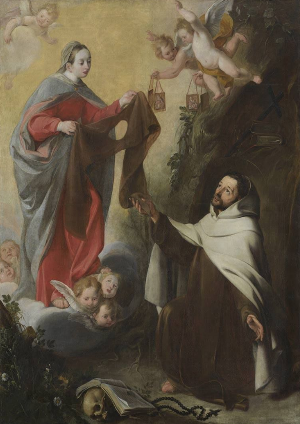 RomanoSace57080's tweet photo. "Take this Scapular. Whosoever dies wearing it shall not suffer eternal fire" (Words of Our Lady to St. Simon Stock). https://t.co/0HPWTnTbmy