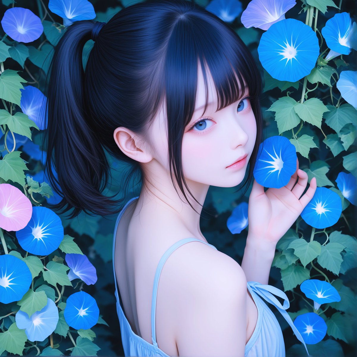 moempt_ai's tweet photo. べるさん、
#FlowerArt
テーマ：アサガオ（実写・フォト）
参加させていただきます！

🦝🌺
#AIart https://t.co/01Z5cMNMAo