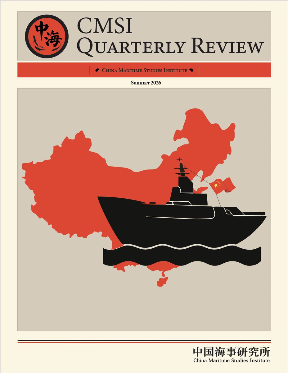 AndrewSErickson's tweet photo. New — #CMSI Quarterly Review 1.6!

https://t.co/mUcOeUL55z

This Summer 2026 issue highlights the @NavalWarCollege/@ChinaMaritime Studies Institute’s latest scholarship, media engagement & institutional activities from April thru July 2026.

Click here for curated content from all previous issues: https://t.co/DL3xoFF7o9

Mark your calendar for the following CMSI events:

⚓   CMSI Turns 20 (24 September). Join CMSI as we celebrate 20 years of advancing understanding of #China’s #military #maritime power. The anniversary will be marked with a special Lecture of Opportunity featuring former CNO Admiral Gary Roughead & former CMSI Director Dr. @peter_dutton/@YLSChina/@YaleLawSch.

⚓   2027 CMSI Conference (11–12 May 2027). Save the date for CMSI’s next biennial conference, “Military-Civil Fusion at hashtag#Sea: China’s Asymmetric Advantage?” The conference will bring together leading experts to examine how Beijing is leveraging Military-Civil Fusion in the maritime domain.

⚓   PLA Fundamentals Course (27–29 July). A few seats remain for @CASI_Research’s 3-day, unclassified PLA Fundamentals Course hosted by CMSI. The course provides an excellent introduction—or refresher—on PLA organization, culture, personnel, & capabilities. Open to #NavalWarCollege students, faculty & staff.