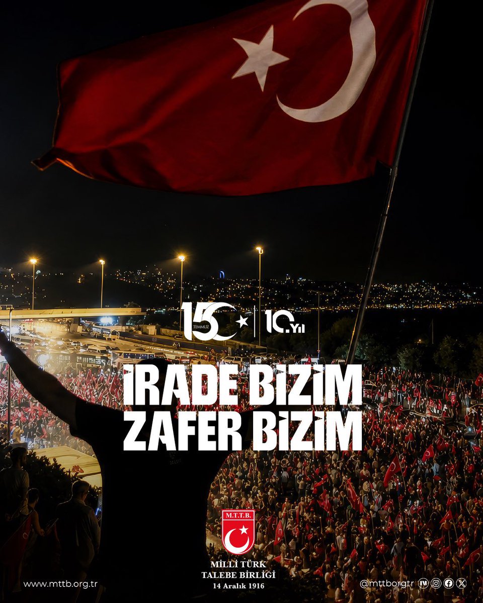 MTTBBursa's tweet photo. İrade Bizim, Zafer Bizim !

#15temmuzdemokrasivemillibirlikgünü https://t.co/PbkCqMmRiO