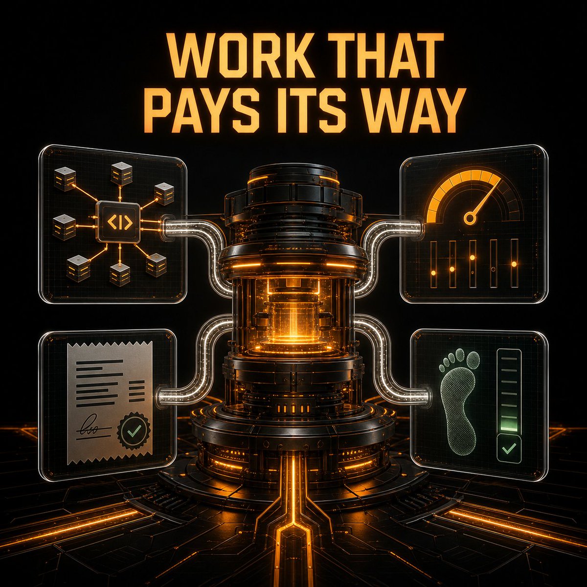 hellofoundryai's tweet photo. FNDRY is live because agents need more than clever prompts. They need funded API access, spend discipline, revenue receipts and a footprint they can answer for. Revenue-backed. Carbon-neutral. Built for agent work that pays its way. https://t.co/ZkLg8uMo1e