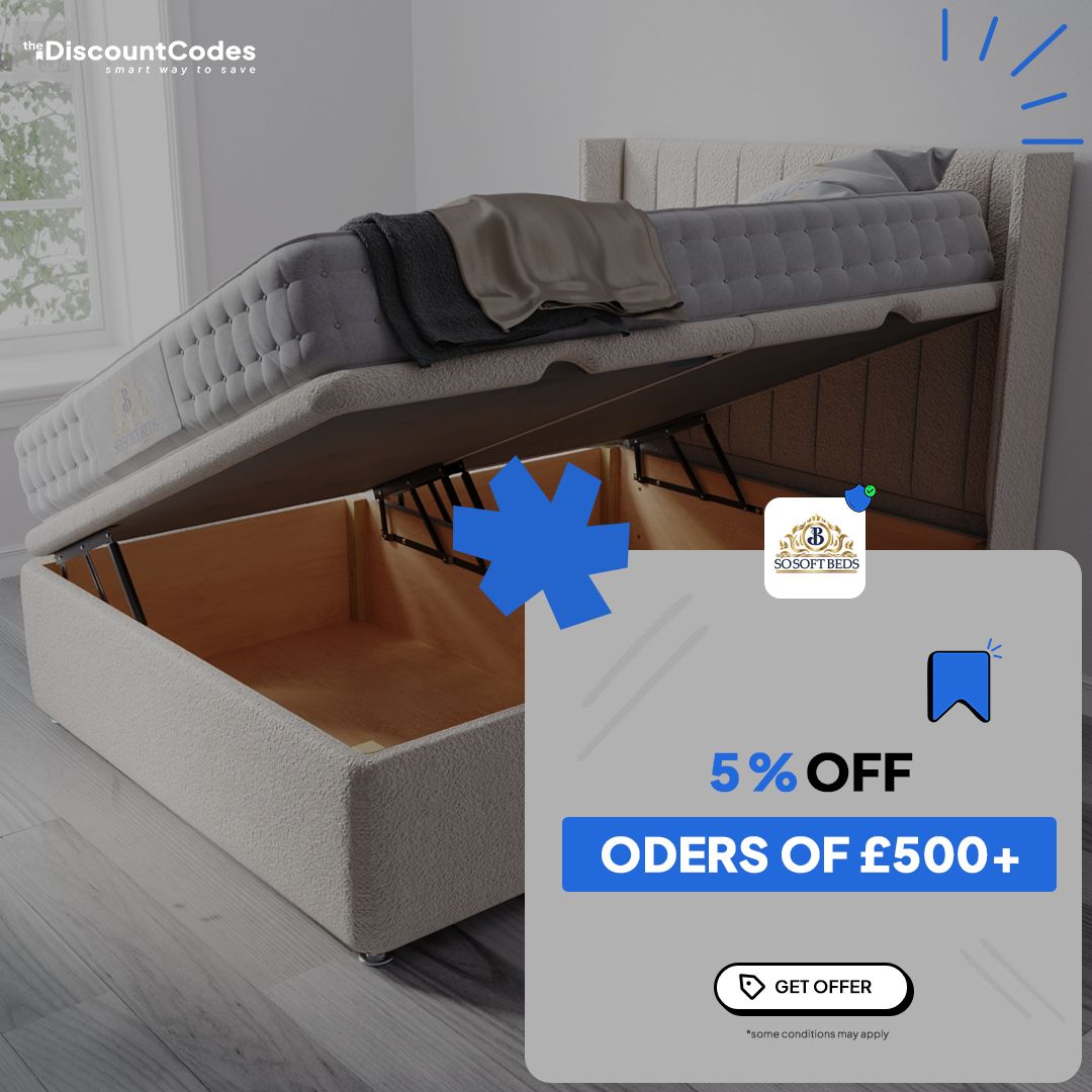 thediscountcode's tweet photo. Planning a bedroom upgrade? 
Make it go further with 5% off orders over £500 at SoSoftBeds. Quality craftsmanship, lasting comfort, and extra savings all in one place.

Explore the discounts: https://t.co/HJivONgruq
.
.
.
.
#theDiscountCodes #SoSoftBeds #HomeDeals https://t.co/wzHaQHOnNQ