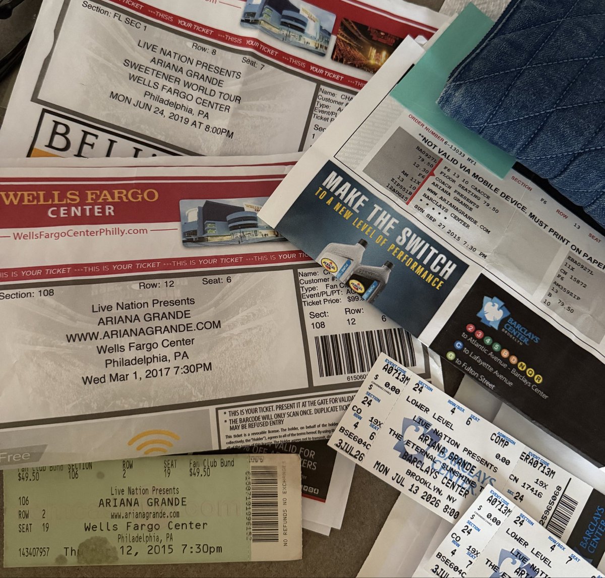 tummyshurt's tweet photo. a few of the times i’ve been lucky enough to see ari live over the past decade-plus 🥹 @TeamAriana https://t.co/TPnM6HZshI
