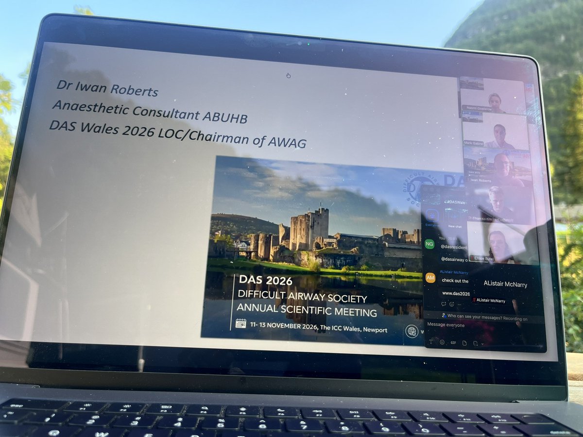dasresidents's tweet photo. It’s kick off time!
For our abstract webinar and q and a of course.
Finished in time for another important kick off
#DASWales26
@dasairway https://t.co/thR4JWpsv1
