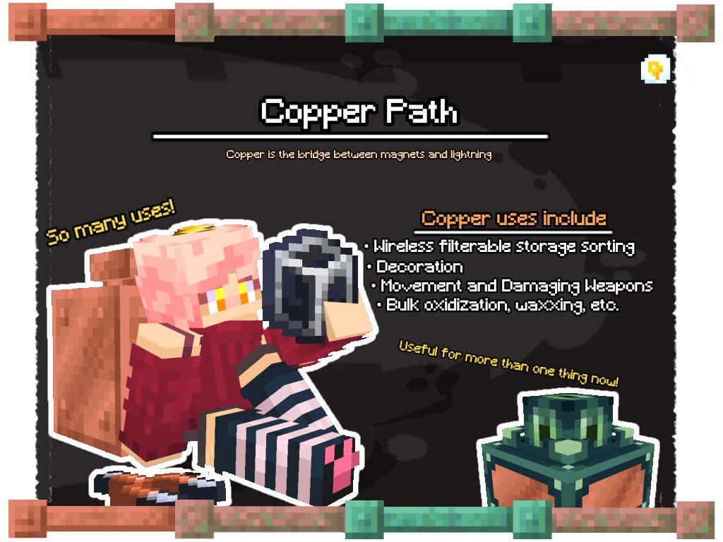 zinc_studios1's tweet photo. Happy to announce our newest mod, and first Zinc Foundry mod: "Oxidized" https://t.co/st266BiFJt! Directed by softiboiled, the first Alpha is now out !

#minecraft #minecraftmodding #modding #copper https://t.co/UsGaXZWzEe