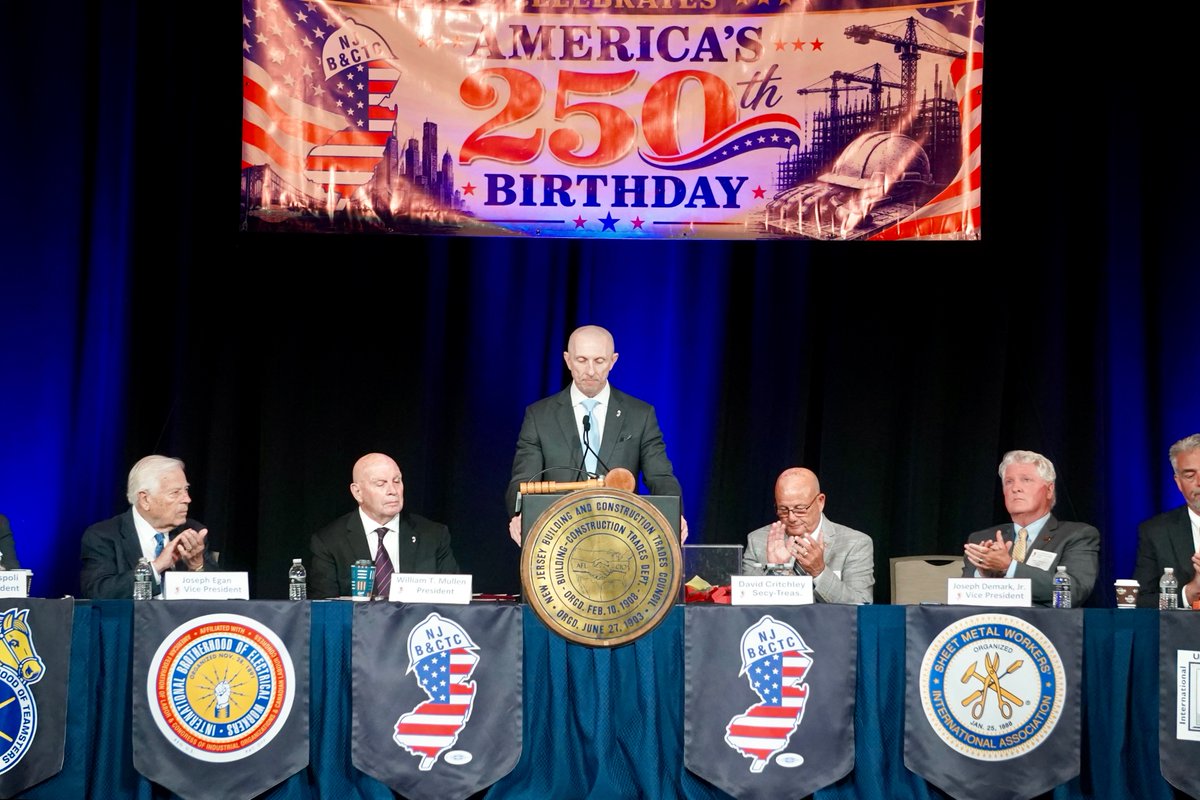 NJLaborDept's tweet photo. Acting Commissioner Jarvis joined the New Jersey State Building &amp; Construction Trades Council conference to talk enforcement, apprenticeships, and the future of NJ’s workforce. https://t.co/pMyaO5b62m